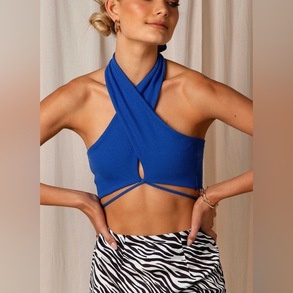 Peppermayo Exclusive - On The Run Crop - Cobalt - Picture 2 of 8